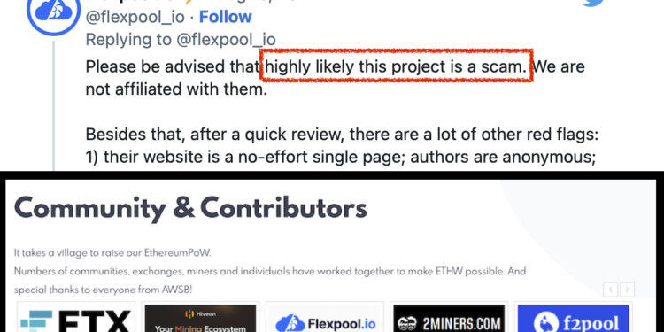以太坊矿池Flexpool指控遭ETHW冒用Logo 可能是一个骗局-第1张图片-币安app下载