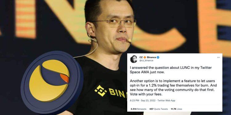 赵长鹏谈LUNC引众怒！急声明：币安会给所有人1.2%烧币选项-第1张图片-币安app下载