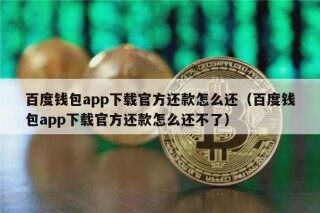 百度钱包app下载官方还款怎么还（百度钱包app下载官方还款怎么还不了）