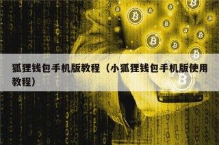 狐狸钱包手机版教程（小狐狸钱包手机版使用教程）