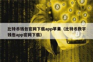 比特币钱包官网下载app苹果（比特币数字钱包app官网下载）