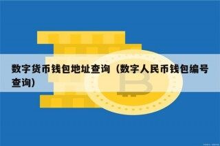 数字货币钱包地址查询（数字人民币钱包编号查询）