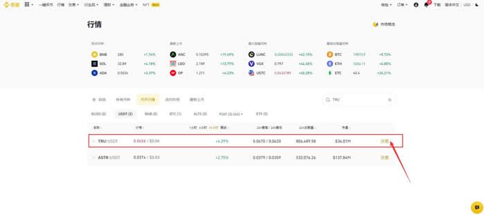 TRU币怎么买?TrueFi/TRU币买入交易操作教程-第7张图片-币安app下载