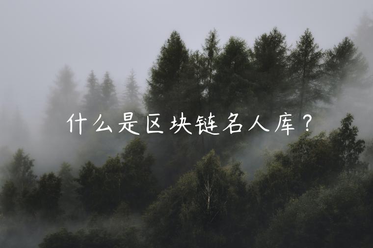 什么是区块链名人库？-第1张图片-币安app下载