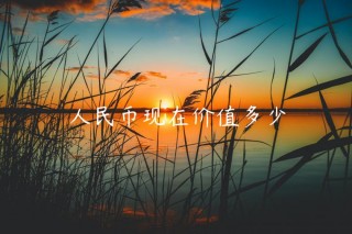 人民币现在价值多少