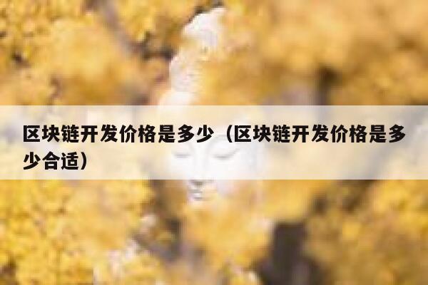 区块链开发价格是多少（区块链开发价格是多少合适）-第1张图片-币安app下载