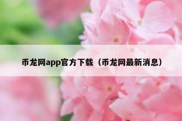 币龙网app官方下载（币龙网最新消息）-第1张图片-币安app下载