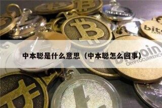 中本聪是什么意思（中本聪怎么回事）