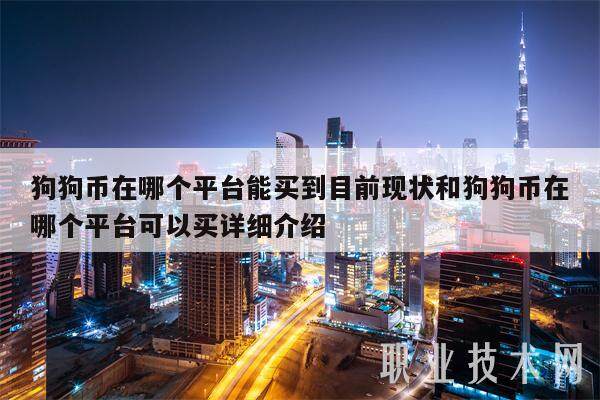 狗狗币在哪个平台能买到目前现状和狗狗币在哪个平台可以买详细介绍-第1张图片-币安app下载