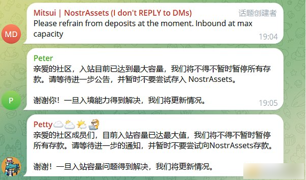 Fair Mint在即 Nostr Assets再现存款故障 平台成色还有多少？-第3张图片-币安app下载