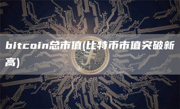 bitcoin总市值 - 比特币市值突破新高