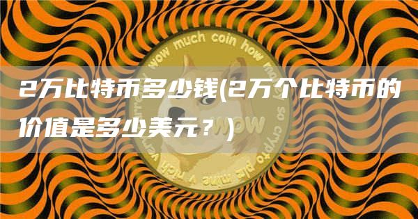 2万比特币多少钱 - 2万个比特币的价值是多少美元？