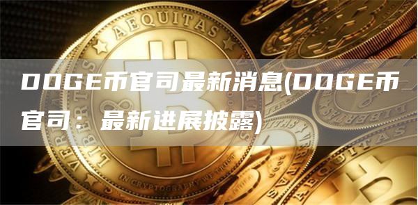 DOGE币官司最新消息 - DOGE币官司：最新进展披露