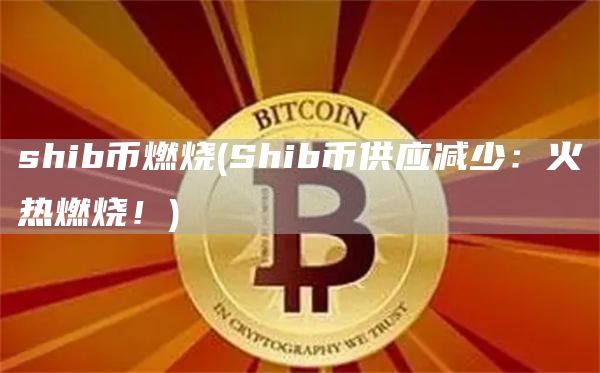 shib币燃烧 - Shib币供应减少：火热燃烧！