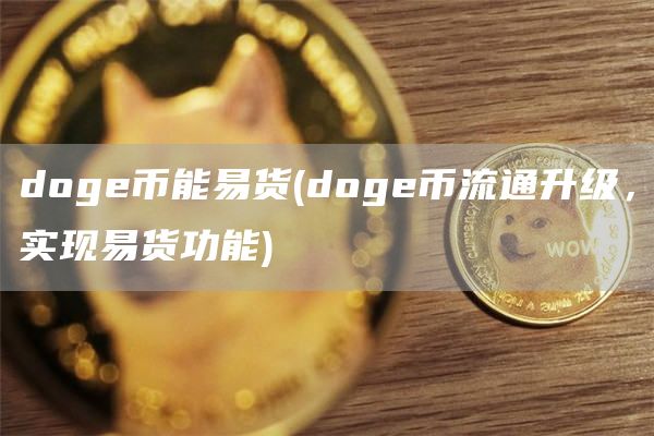 doge币能易货 - doge币流通升级，实现易货功能