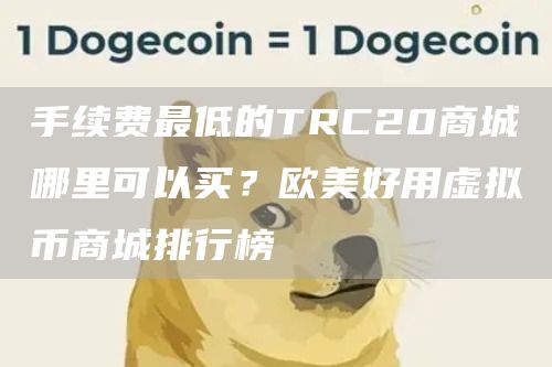 手续费最低的TRC20商城哪里可以买？欧美好用虚拟币商城排行榜