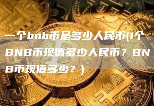 一个bnb币是多少人民币 - 1个BNB币现值多少人民币？BNB币现值多少？