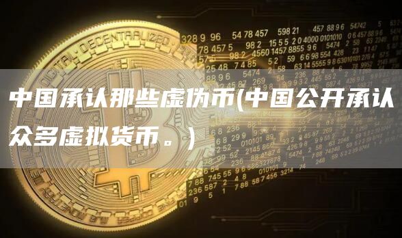 中国承认那些虚伪币 - 中国公开承认众多虚拟货币。
