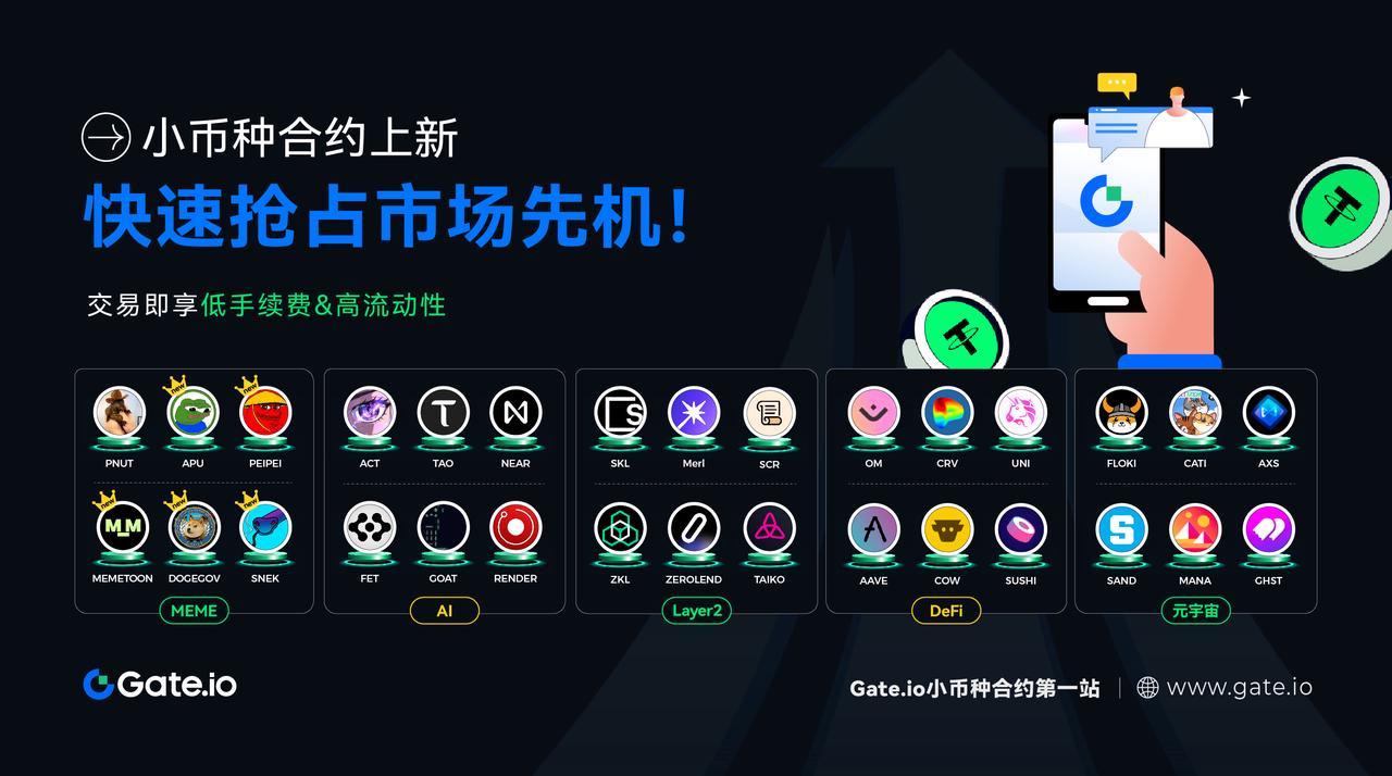 Gate.io合约极速上线52个热门币种，小币种合约赛道迎新风口-第1张图片-币安app下载